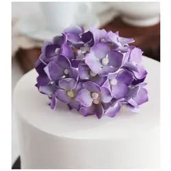 ست کاتر و وینر سیلیکونی فوندانت بهگز مدل گل ادریسی مجموعه 4 عددی