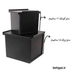 قالب نان تست و کروسان تفلون مدل مربع کوچک سایز 12
