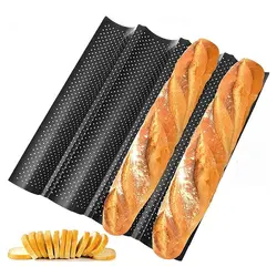 قالب نان باگت تفلون مدل فرانسوی 2 خانه سایز 40×16