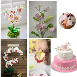 ست گلسازی کاتر و وینر فوندانت مدل گل ارکیده اسلیپر مجموعه 13 عددی