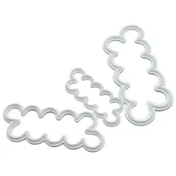 ابزار تزیین کیک و گلسازی مدل کاتر گل رز مجموعه 3 عددی