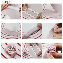 ابزار تزیین کیک و گلسازی مدل کاتر گل رز مجموعه 3 عددی