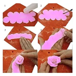 ابزار تزیین کیک و گلسازی مدل کاتر گل رز مجموعه 3 عددی