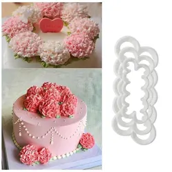 ابزار تزیین کیک و گلسازی مدل کاتر گل رز مجموعه 3 عددی