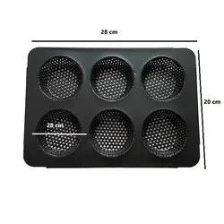 قالب کیک مافین 6 خانه تفلون مدل پانچ دار