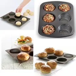 قالب کیک مافین 6 خانه تفلون مدل پانچ دار