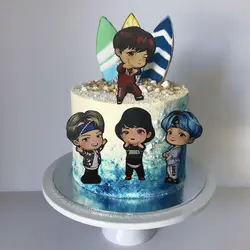 تاپر و ابزار تزیین کیک بهگز مدل گروه بی تی اس BTS تاینی تن