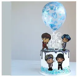 تاپر و ابزار تزیین کیک بهگز مدل گروه بی تی اس BTS تاینی تن