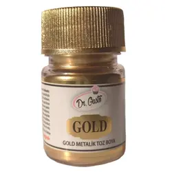 رنگ خوراکی پودری طلایی تزیین کیک دکتر گوستو - 10 گرم