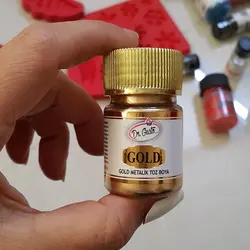 رنگ خوراکی پودری طلایی تزیین کیک دکتر گوستو - 10 گرم