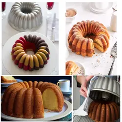 قالب کیک و ژله آلومینیومی مدل کیک عصرانه کد 7007