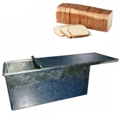 قالب نان تست گالوانیزه مدل مستطیل درب دار سایز متوسط 20