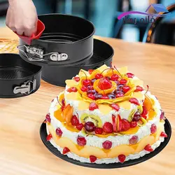 قالب کیک کمربندی مدل گرد سایز 18 و 20 و 22 مجموعه 3 عددی