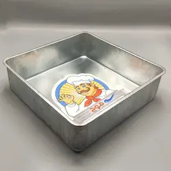 قالب کیک موج مدل مربع لبه کوتاه سایز 20 و 25 و 30 مجموعه 3 عددی