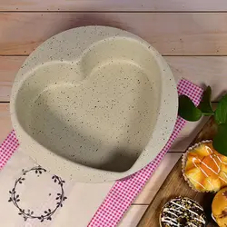 قالب کیک کته و ته چین مدل قلب کف برجسته گرانیتی