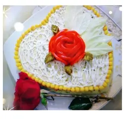 قالب کیک کته و ته چین مدل قلب کف برجسته گرانیتی