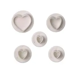 کاتر فشاری شیرینی پزی بهگز مدل قلب مجموعه 5 عددی