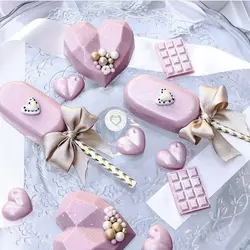 قالب شکلات و شیرینی مدل قلب و دایره الماسی جور