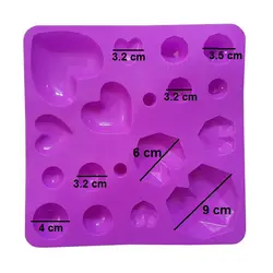 قالب شکلات و شیرینی مدل قلب و دایره الماسی جور