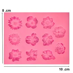 مولد قالب سیلیکونی فوندانت مدل گلهای ریز 11 عددی