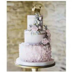 قالب کیک موج مدل گرد لبه بلند سایز 20 و 25 و 27 مجموعه 3 عددی