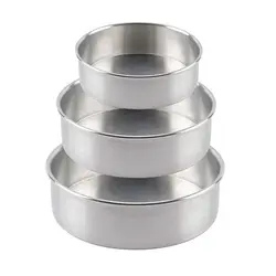 قالب کیک موج مدل گرد لبه کوتاه سایز 20 و 25 و 27 مجموعه 3 عددی