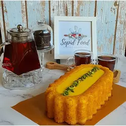 قالب کیک کته و تهچین مدل شارلوت بیضی کف برجسته گرانیتی