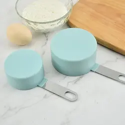 پیمانه اندازه گیری سیلیکونی دسته استیل مجموعه 4 عددی