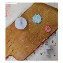 کاتر فشاری شیرینی پزی مدل گل مجموعه 3 عددی