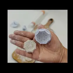 کاتر فشاری شیرینی پزی مدل گل مجموعه 3 عددی