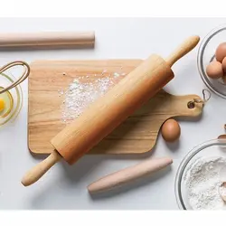 وردنه فوندانت و شیرینی پزی چوبی پلی استر 40 سانتی