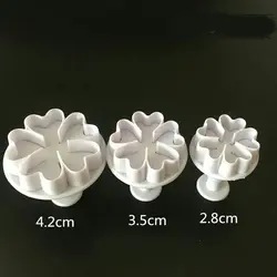 کاتر فشاری شیرینی پزی مدل پنج قلب مجموعه 3 عددی