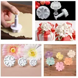 کاتر فشاری شیرینی پزی مدل پنج قلب مجموعه 3 عددی