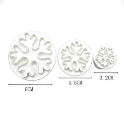 کاتر فشاری شیرینی پزی مدل دانه برف جدید مجموعه 3 عددی