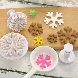 کاتر فشاری شیرینی پزی مدل دانه برف جدید مجموعه 3 عددی