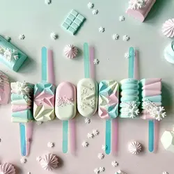 کاتر فشاری شیرینی پزی مدل دانه برف جدید مجموعه 3 عددی