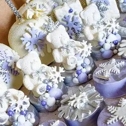 کاتر فشاری شیرینی پزی مدل دانه برف جدید مجموعه 3 عددی