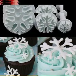 کاتر فشاری شیرینی پزی مدل دانه برف جدید مجموعه 3 عددی