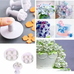 کاتر فشاری شیرینی پزی مدل گل نرگس چهار پر مجموعه 3 عددی