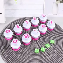 کاتر فشاری شیرینی پزی مدل اعداد لاتین مجموعه 10 عددی