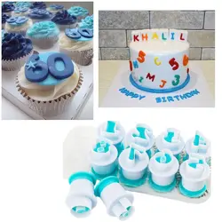 کاتر فشاری شیرینی پزی مدل اعداد لاتین مجموعه 10 عددی