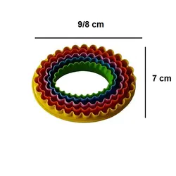 کاتر شیرینی پزی بهگز مدل بیضی مجموعه 5 عددی