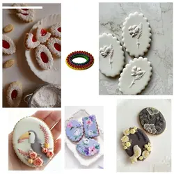 کاتر شیرینی پزی بهگز مدل بیضی مجموعه 5 عددی