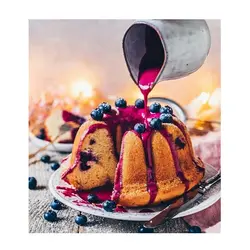 قالب کیک شیفون میان تهی بهگز مدل گل رز گرانیتی