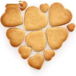 کاتر و قالب شیرینی ایو استایل مدل قلب دو طرفه مجموعه ۳ عددی