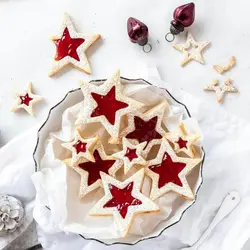 کاتر فشاری شیرینی پزی بهگز مدل ستاره مجموعه 5 عددی