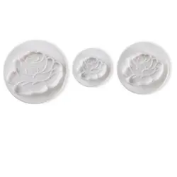 کاتر فشاری شیرینی پزی بهگز مدل گل رز مجموعه 3 عددی