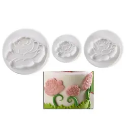 کاتر فشاری شیرینی پزی بهگز مدل گل رز مجموعه 3 عددی