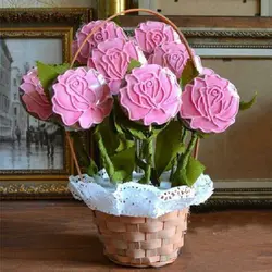 کاتر فشاری شیرینی پزی بهگز مدل گل رز مجموعه 3 عددی