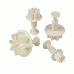 کاتر فشاری شیرینی پزی مدل گل مینا مجموعه 4 عددی